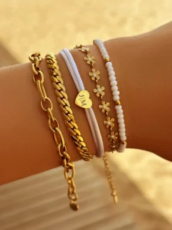 Finaste Flower Bracelet Goudkleurig Hot