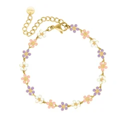 Finaste Flower bracelet multicolor goldplated Hot