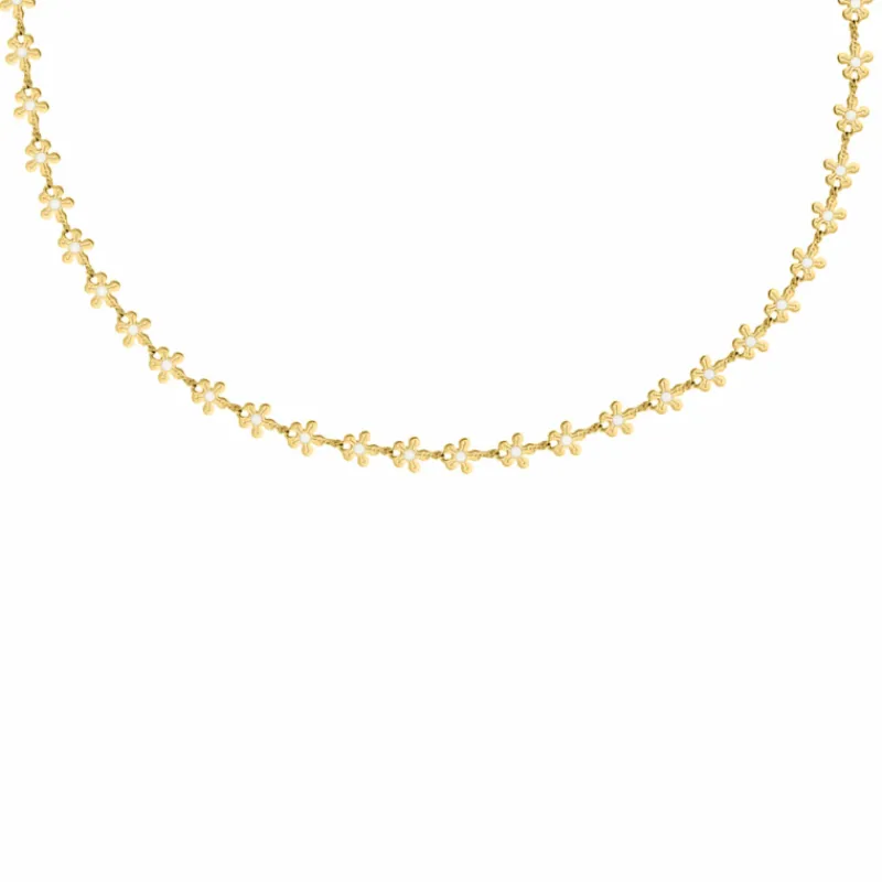 Finaste Flower Necklace Goudkleurig Hot