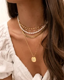 Finaste Flower Necklace Goudkleurig Hot