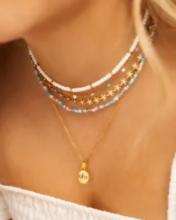Finaste Flower Necklace Goudkleurig Hot