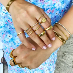Finaste Gedraaid Ringetje Goud kleurig Hot