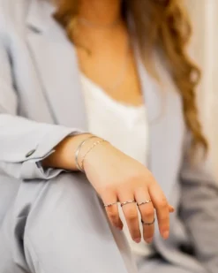 Finaste Gedraaide ring met 3 steentjes Discount