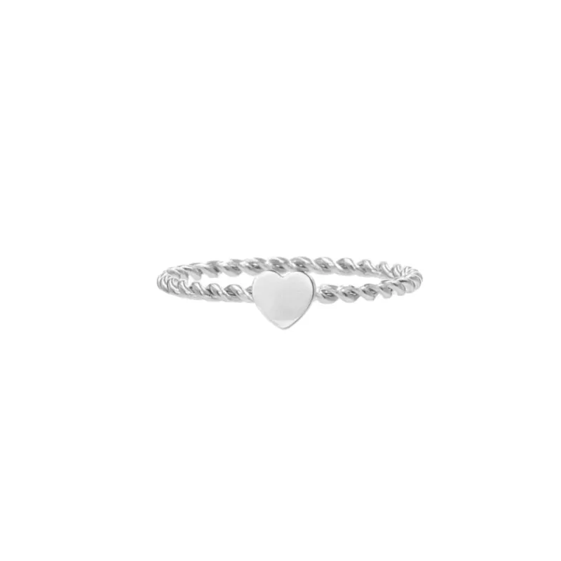 Finaste Gedraaide ring met hartje Hot