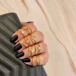 Finaste Gedraaide ring met hartje goud kleurig New