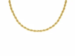 Finaste Gedraaide Schakelketting Heren Goudkleurig Hot