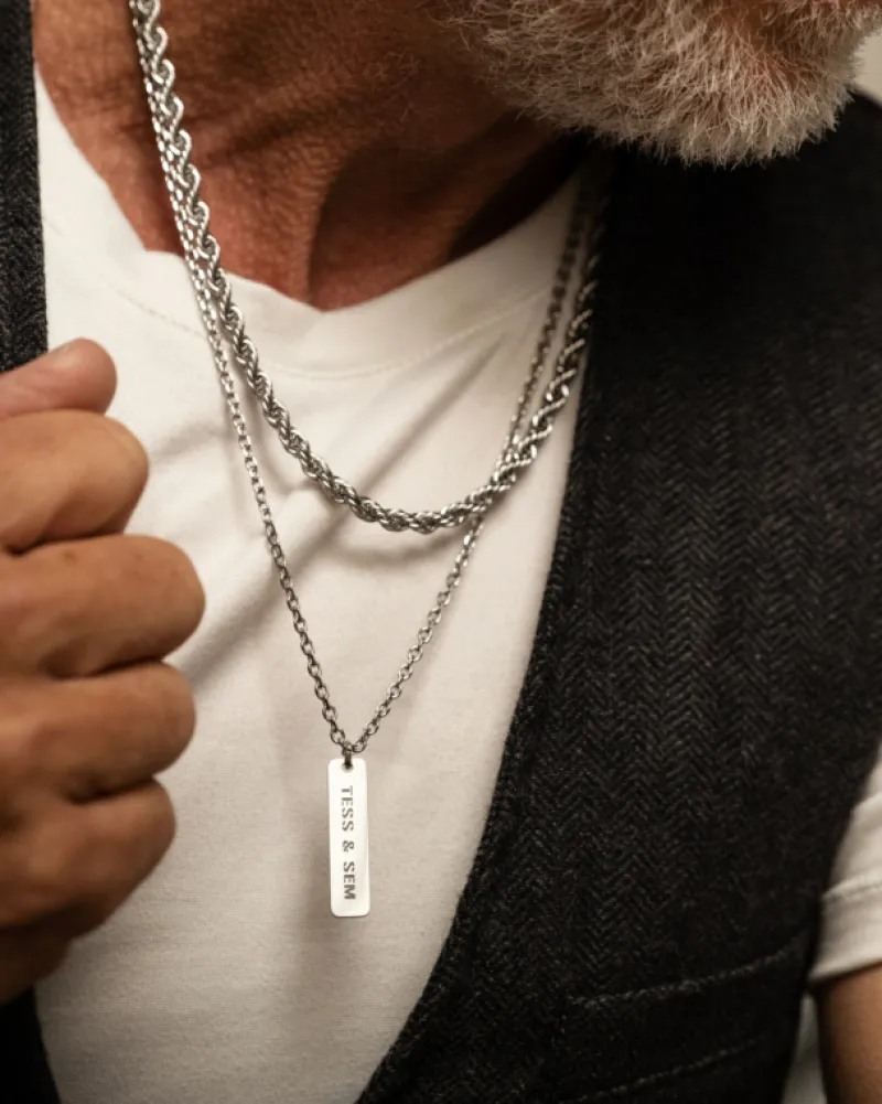 Finaste Gedraaide Schakelketting Heren Sale