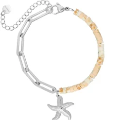 Finaste Gekleurd chain enkelbandje met zeester New