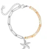 Finaste Gekleurde chain armband met zeester Sale