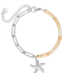Finaste Gekleurde chain armband met zeester Sale