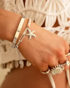 Finaste Gekleurde chain armband met zeester Sale