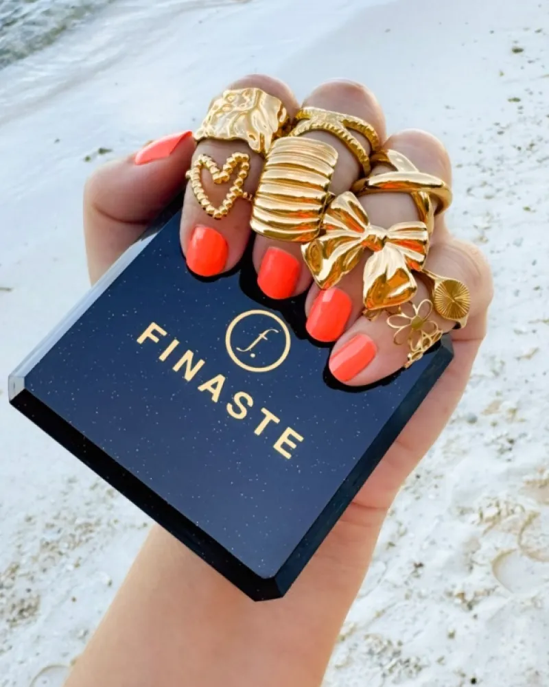 Finaste Gekruiste ring verstelbaar goudkleurig Fashion