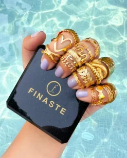 Finaste Gekruiste ring verstelbaar goudkleurig Fashion
