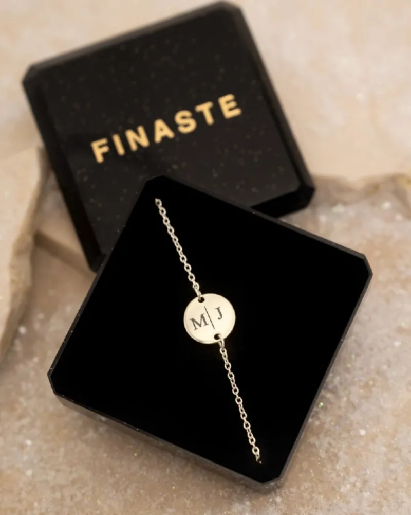 Finaste Gepersonaliseerde Armband Twee Initialen Outlet