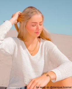 Finaste Gepersonaliseerde Armband Twee Initialen Goud Kleurig Sale