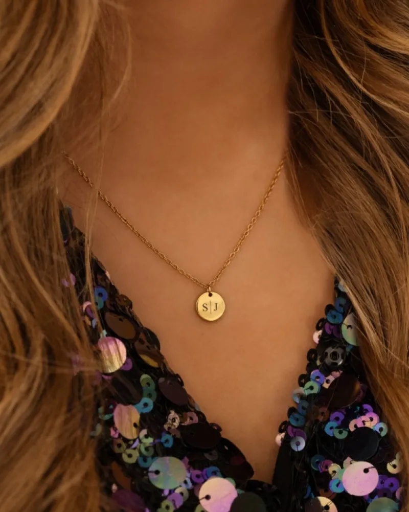 Finaste Gepersonaliseerde Ketting Twee Initialen Goud Kleurig Best