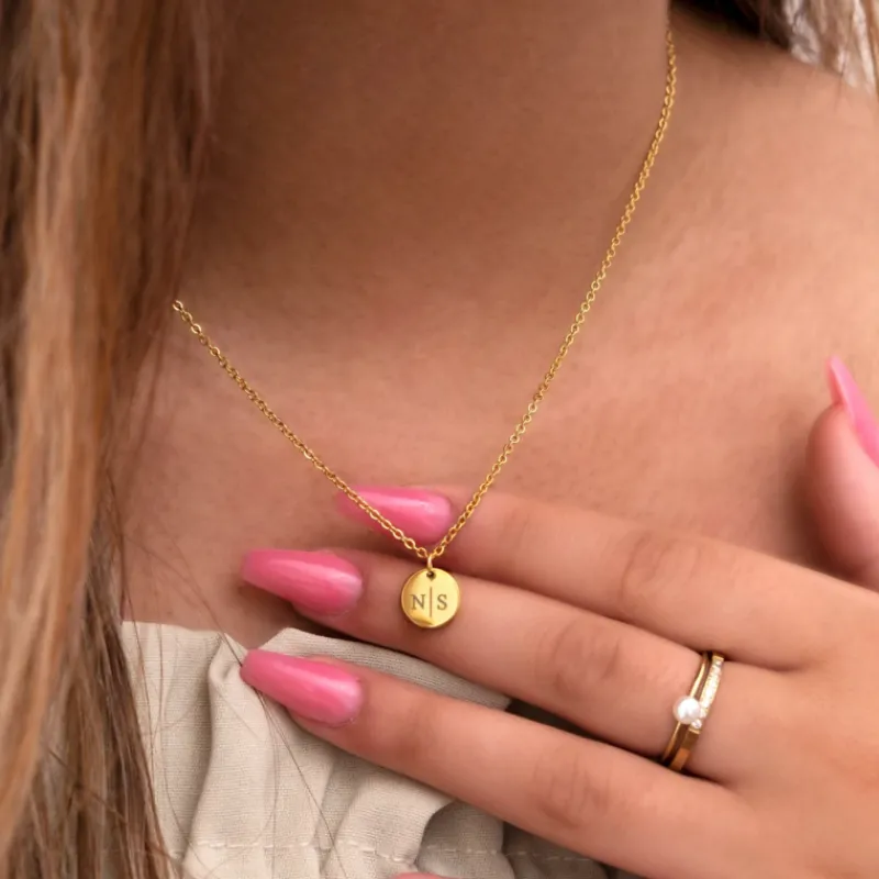 Finaste Gepersonaliseerde Ketting Twee Initialen Goud Kleurig Best
