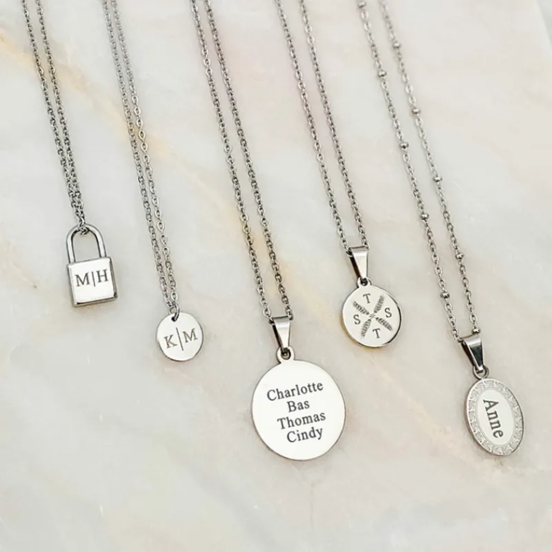 Finaste Gepersonaliseerde Ketting Twee Initialen Discount