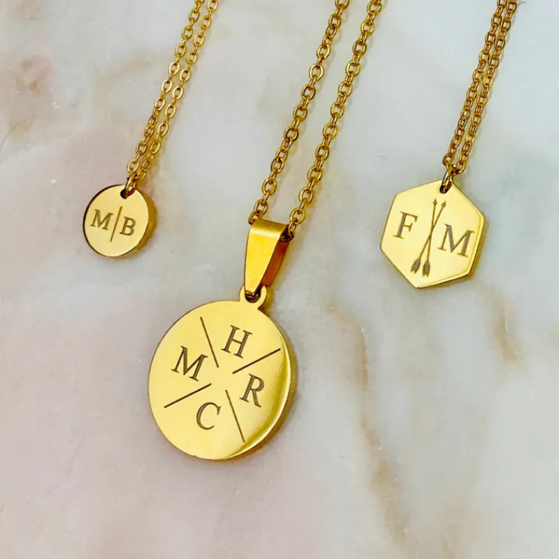 Finaste Gepersonaliseerde Ketting Twee Initialen Goud Kleurig Best