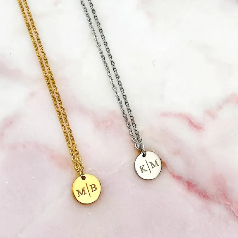 Finaste Gepersonaliseerde Ketting Twee Initialen Discount