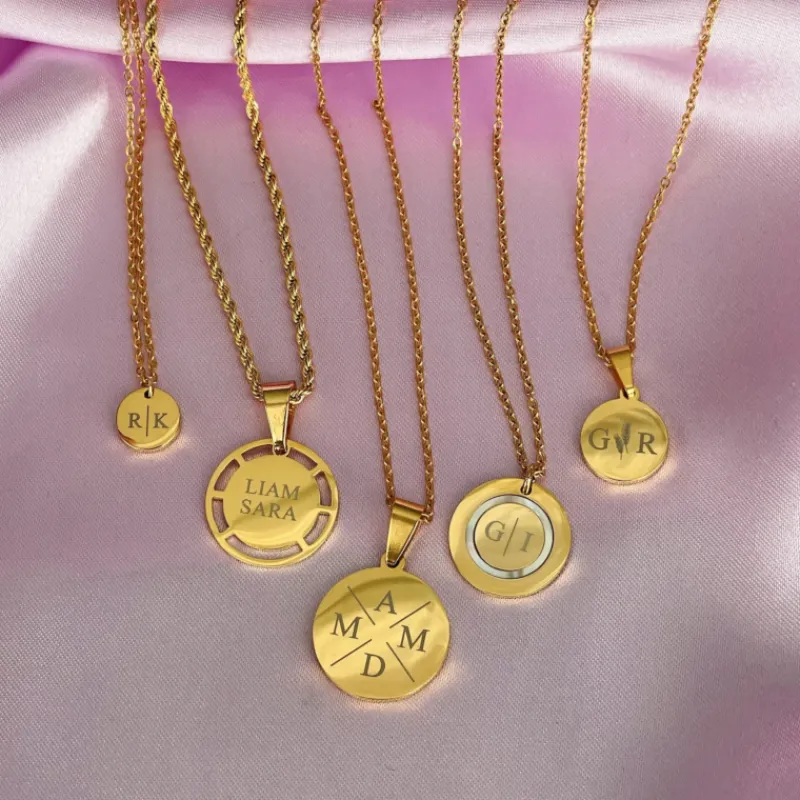 Finaste Gepersonaliseerde Ketting Twee Initialen Goud Kleurig Best