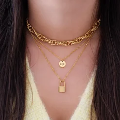 Finaste Gepersonaliseerde Ketting Twee Initialen Goud Kleurig Best