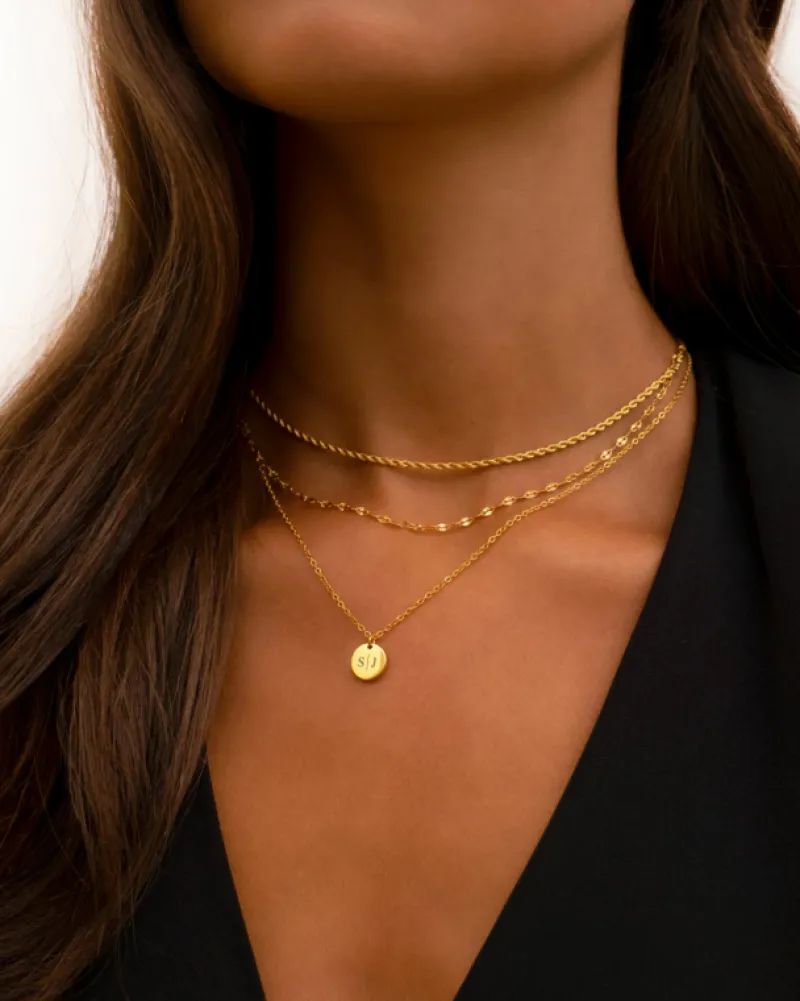 Finaste Gepersonaliseerde Ketting Twee Initialen Goud Kleurig Best