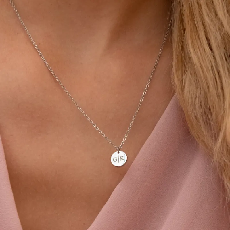 Finaste Gepersonaliseerde Ketting Twee Initialen Discount