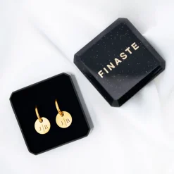 Finaste Gepersonaliseerde Oorbellen Twee Initialen Goud kleurig Sale