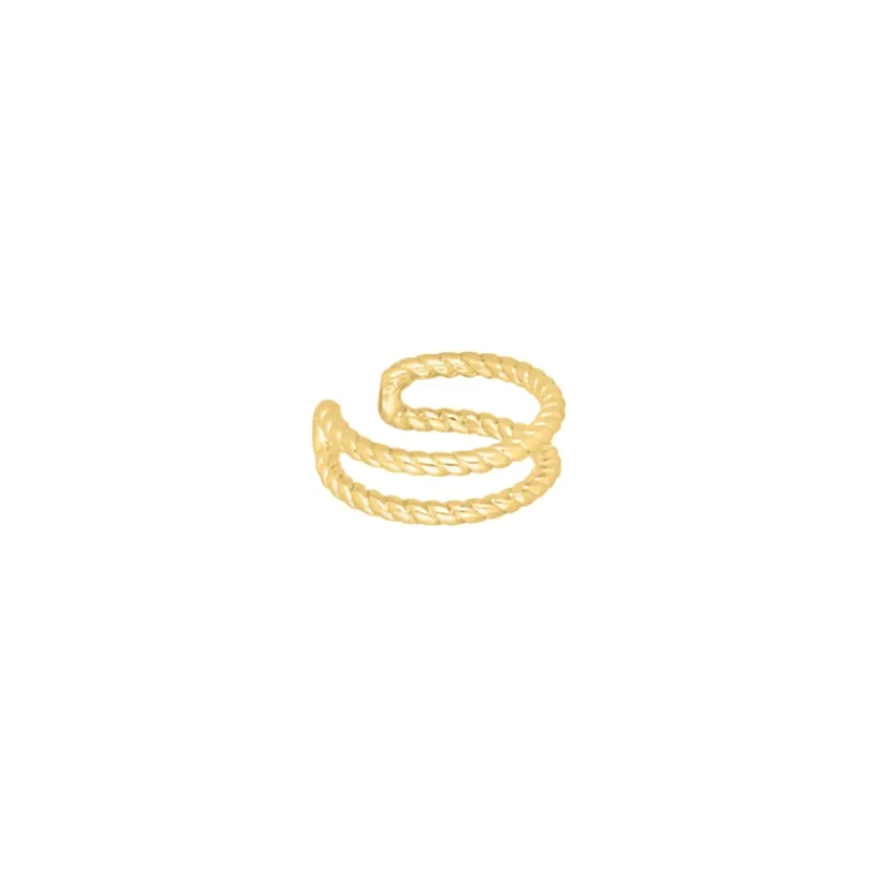 Finaste Gevlochten ear cuff dubbel goudkleurig Best