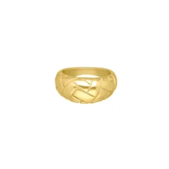 Finaste Gevlochten ring goud kleurig Online
