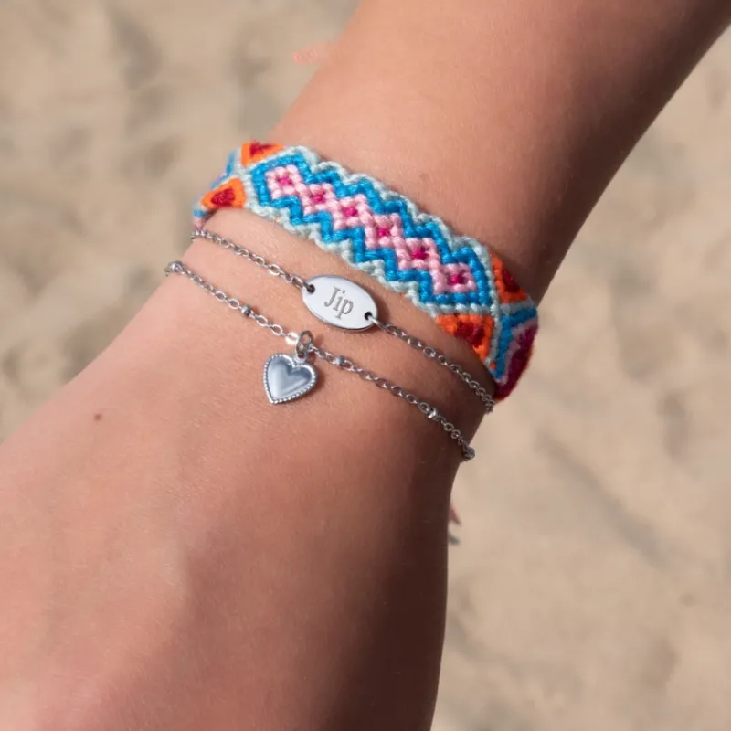 Finaste Graveerbaar armbandje met ovaal muntje Hot
