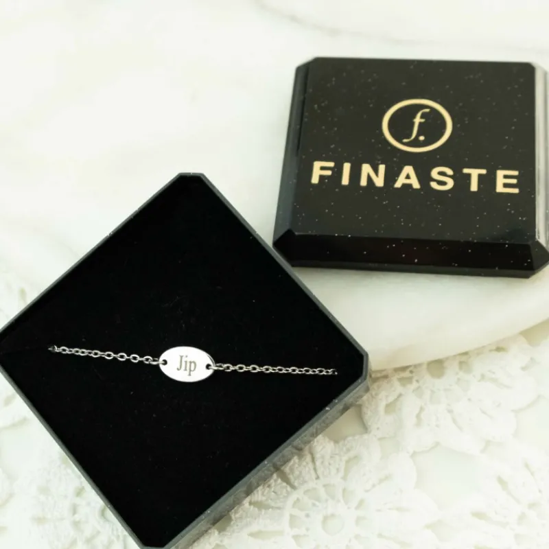 Finaste Graveerbaar armbandje met ovaal muntje Hot