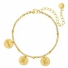 Finaste Graveerbare armband 3 muntjes goud kleurig Clearance