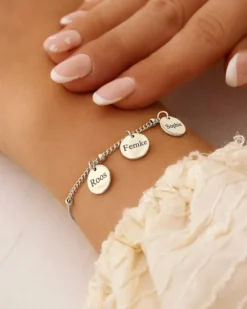 Finaste Graveerbare armband 3 muntjes Fashion