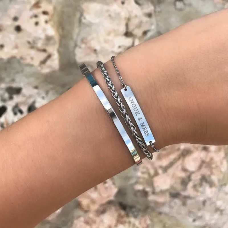 Finaste Graveerbare Armband Bar Clearance