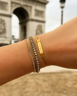 Finaste Graveerbare Armband Bar Goud Kleurig Clearance
