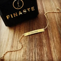 Finaste Graveerbare Armband Bar Goud Kleurig Clearance