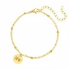 Finaste Graveerbare Armband Met Muntje Goudkleurig Clearance