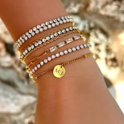 Finaste Graveerbare Armband Met Muntje Goudkleurig Clearance