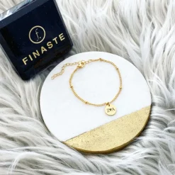 Finaste Graveerbare Armband Met Muntje Goudkleurig Clearance