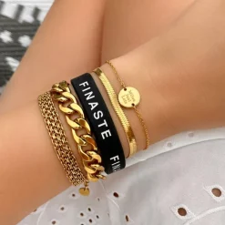 Finaste Graveerbare Armband Rond Goud Kleurig Outlet