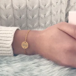 Finaste Graveerbare Armband Rond Goud Kleurig Outlet