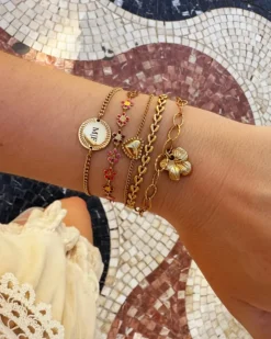 Finaste Graveerbare armband vintage coin goldplated Fashion