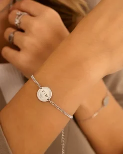 Finaste Graveerbare armband vintage coin New