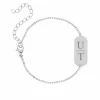 Finaste Graveerbare bar armband 2 letters Clearance