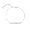 Finaste Graveerbare bar armband met steentjes Discount