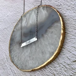 Finaste Graveerbare Bar Ketting New