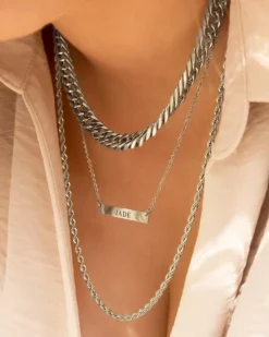 Finaste Graveerbare Bar Ketting New