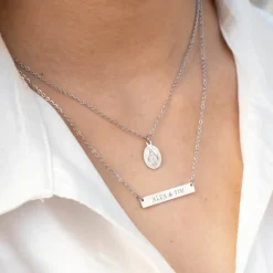 Finaste Graveerbare Bar Ketting New